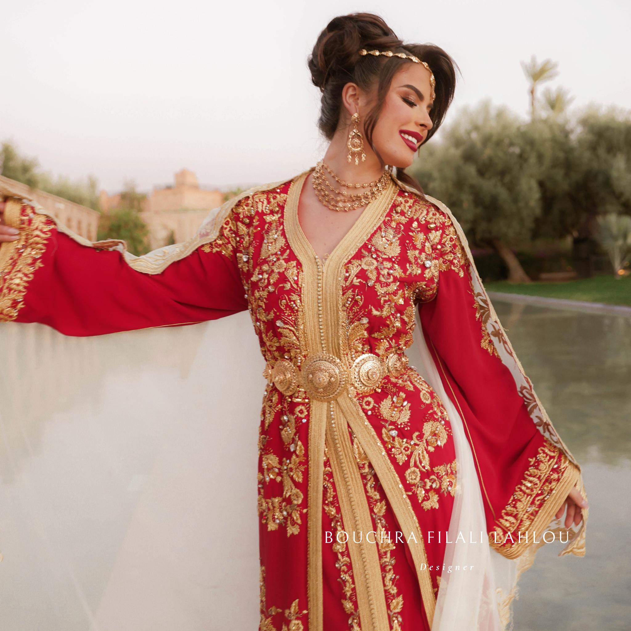 Moroccan Kaftan Takchita Designer Luxury Dresses Bouchra Filali Lahlou